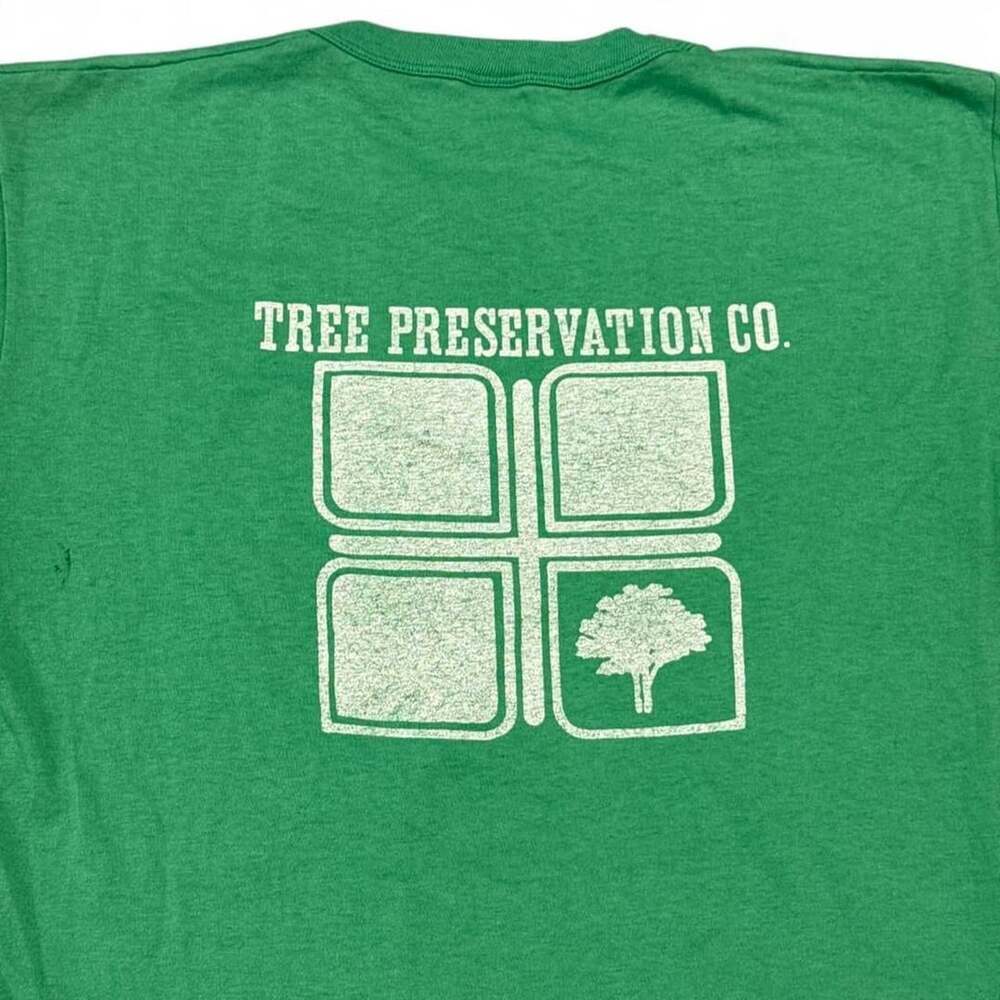 Vintage Russell Athletic Tree Preservation Co. Graphic T-Shirt Kelly Green L
